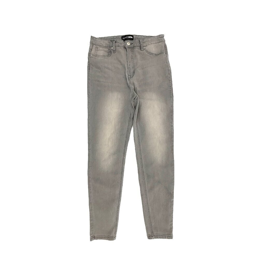 Fashion Nova Skinny Women's size 13 Gray Denim Jeans‎